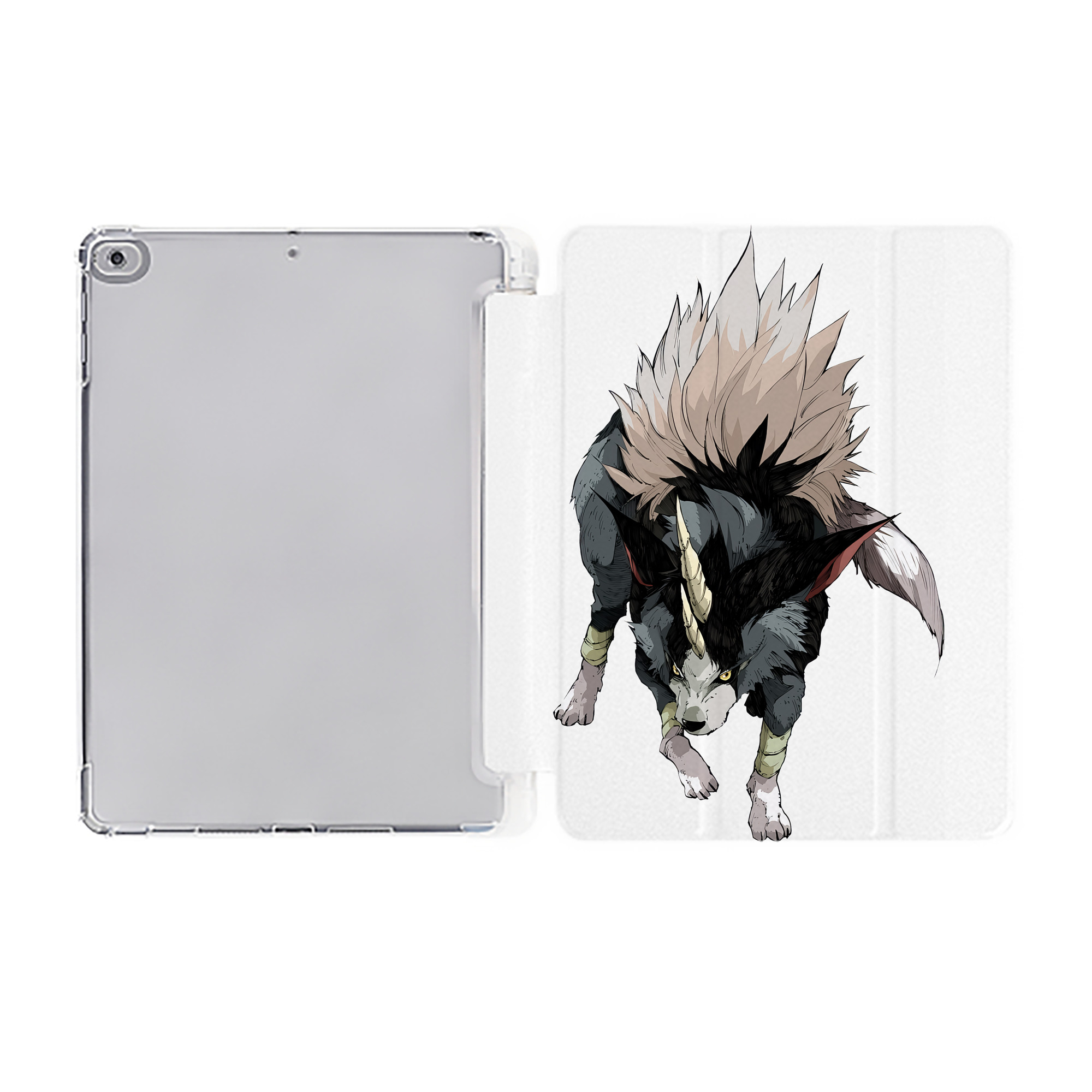 （画像用） 転スラ Regarding Reincarnated to Slime IPad ケース ペン収納付き 三つ折りスタンド PUレザー×シリコン 対応機種9.5/10.5/10.9インチ